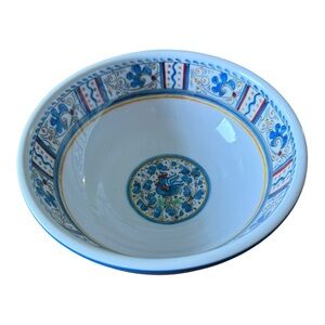Rooster Blue Salad Bowl by Le Cadeaux 6” Diameter